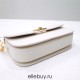 Dior 30 Montaigne Avenue Bag, White, Full Leather, Gold Hardware, Small 22.5, Model 2303, Size: 22.5x12.5x6.5cm