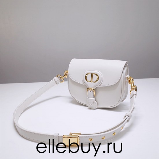 Dior Bobby Bag, White, Gold Hardware, Small 18, Model 2020, Size: 18x14x5cm