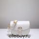 Dior Bobby Bag, White, Gold Hardware, Medium 22, Model 2020, Size: 22x17x6cm