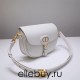 Dior Bobby Bag, White, Gold Hardware, Medium 22, Model 2020, Size: 22x17x6cm