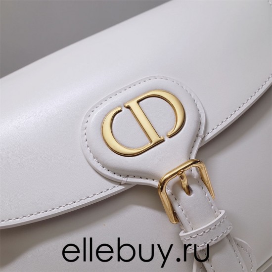 Dior Bobby Bag, White, Gold Hardware, Medium 22, Model 2020, Size: 22x17x6cm