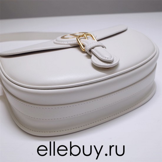 Dior Bobby Bag, White, Gold Hardware, Medium 22, Model 2020, Size: 22x17x6cm