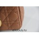 Dior Caro Chain Bag, Brown, Gold Hardware, Calfskin, Small 20, Size: 20x12x7cm