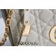 Dior Caro Chain Bag, Apricot, Gold Hardware, Calfskin, Medium 25, Size: 25.5x15.5x8cm