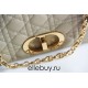 Dior Caro Chain Bag, Apricot, Gold Hardware, Calfskin, Medium 25, Size: 25.5x15.5x8cm