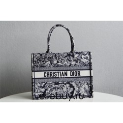 Dior Book Tote, Classic Zoo Oblique Embroidery, Medium 36, Size: 36x27x16cm