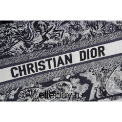 Dior Book Tote, Classic Zoo Oblique Embroidery, Medium 36, Size: 36x27x16cm