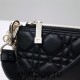 Dior 2023 New Bag, Black Lambskin, Chain Strap, Model 2306, Size: 27x12x5cm