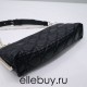 Dior 2023 New Bag, Black Lambskin, Chain Strap, Model 2306, Size: 27x12x5cm