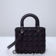 Lady Dior 5-Compartment Bag, 24, Black Lambskin, So Black, Model: 44532, Size: 24x20x11cm