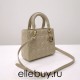 Lady Dior 5-Compartment Bag, 24, Apricot Lambskin, Champagne Gold Hardware, Size: 24x20x11cm