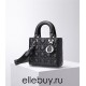 Lady Dior 4-Compartment Bag, 20, Black Lambskin, Silver Hardware, Gold Hardware, Model: 8878, Size: 20x16.5x8cm