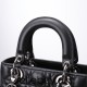 Lady Dior 4-Compartment Bag, 20, Black Lambskin, Silver Hardware, Gold Hardware, Model: 8878, Size: 20x16.5x8cm