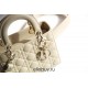 Lady Dior Four Blocks 20 (Style: 8878) Lambskin, Apricot, Enamel Hardware, Size: 20x16.5x8cm