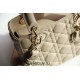 Lady Dior Four Blocks 20 (Style: 8878) Lambskin, Apricot, Enamel Hardware, Size: 20x16.5x8cm