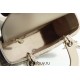 Lady Dior Four Blocks 20 (Style: 8878) Lambskin, Apricot, Enamel Hardware, Size: 20x16.5x8cm