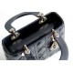 Lady Dior Four Blocks 20 (Style: 8878) Lambskin, Black, Enamel Hardware, Size: 20x16.5x8cm