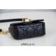 Dior Caro 2023 Micro Mini (Style: 2023 Mini) Soft Calfskin, Black, Gold Hardware, Size: 13x8x4cm