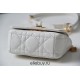 Dior Caro 2023 Micro Mini (Style: 2023 Mini) Soft Calfskin, White, Gold Hardware, Size: 13x8x4cm