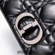 Dior Caro Calfskin, Black, Deep Silver Hardware, Large (28x17x9cm)