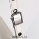 Dior Caro Calfskin, White, Deep Silver Hardware, Large (28x17x9cm)