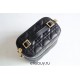 Dior Makeup Bag, Full Leather, Black, Gold Hardware, Vanity Box (Style: 9012), Size: 18.5x13x10.5cm