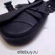 Dior 2023 New Men's Saddle, Black Full Leather, Style: 83146, Size: 20x28.6x5cm