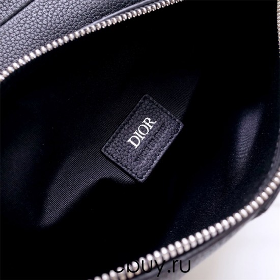 Dior 2023 New Men's Saddle, Black Full Leather, Style: 83146, Size: 20x28.6x5cm