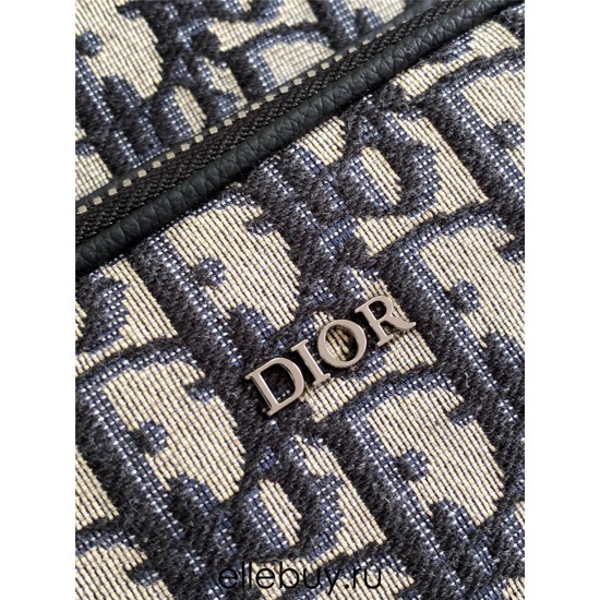 Dior Rider Shoulder Bag, Classic Blue Oblique, Size: 21x32x10cm