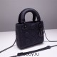 Lady Dior So Black Mini 17, Three Blocks, Calfskin Ultra-matte, Size: 17cm