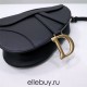 Dior Saddle Bag, Black Calfskin, Gold Hardware, Medium (25.5x20x6.5cm)