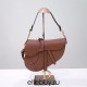 Dior Saddle Bag, Brown Calfskin, Gold Hardware, Medium (25.5x20x6.5cm)