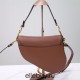 Dior Saddle Bag, Brown Calfskin, Gold Hardware, Medium (25.5x20x6.5cm)