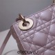 Lady Dior Mini 17cm, Three Blocks, Lambskin, Pink