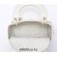 Lady Dior Mini 17cm, Three Blocks, Lambskin, Milk White, Champagne Gold Hardware