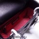 Lady Dior Mini 17cm, Three Blocks, Lambskin, Black, Silver Hardware