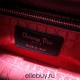 Lady Dior Mini 17cm, Three Blocks, Lambskin, Black, Silver Hardware