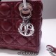 Lady Dior Mini 17cm, Three Blocks, Lambskin, Red, Silver Hardware