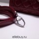 Lady Dior Mini 17cm, Three Blocks, Lambskin, Red, Silver Hardware