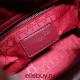 Lady Dior Mini 17cm, Three Blocks, Lambskin, Red, Silver Hardware