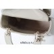 Lady Dior Mini 17cm, Three Blocks, Patent Leather, Light Yellow, Champagne Gold Hardware