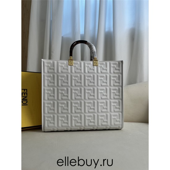 Fendi Sunshine Tote Large 35 Gray 35x31x17cm