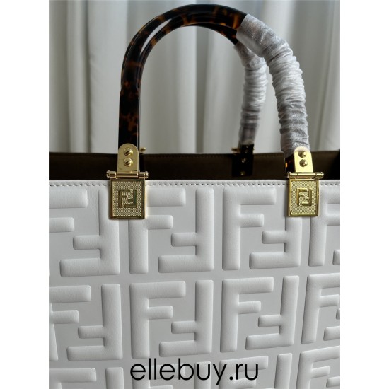 Fendi Sunshine Tote Large 35 Gray 35x31x17cm