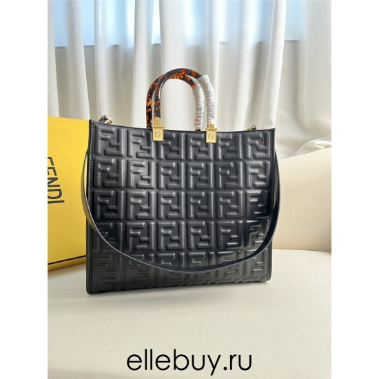 Fendi Sunshine Tote Large 35 Black 35x31x17cm