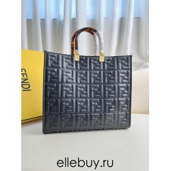 Fendi Sunshine Tote Large 35 Black 35x31x17cm