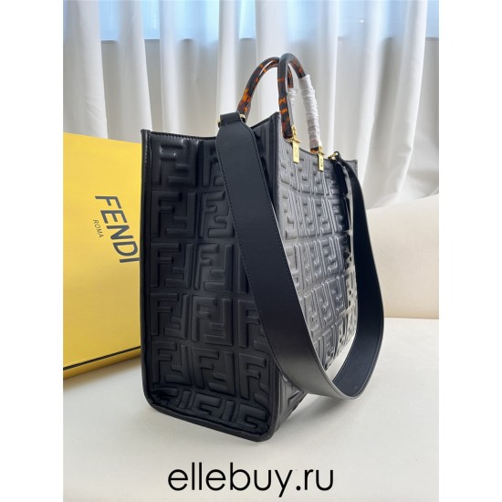 Fendi Sunshine Tote Large 35 Black 35x31x17cm