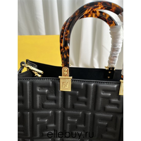 Fendi Sunshine Tote Large 35 Black 35x31x17cm