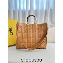 Fendi Sunshine Tote Large 35 Orange 35x31x17cm