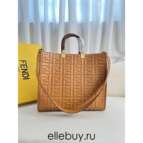 Fendi Sunshine Tote Large 35 Orange 35x31x17cm