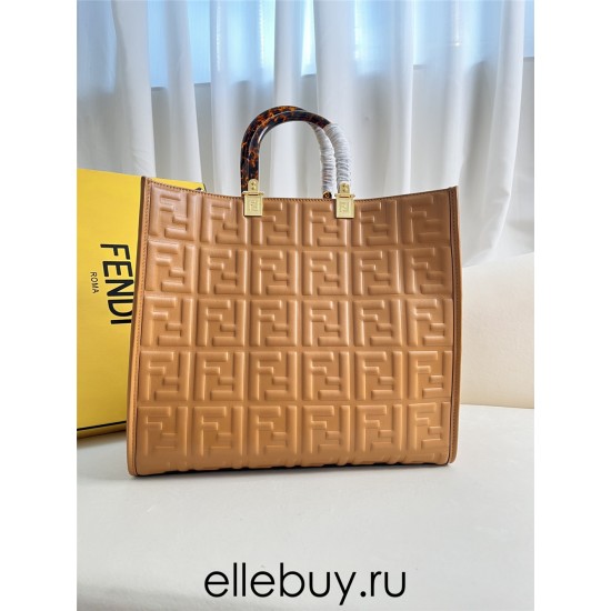 Fendi Sunshine Tote Large 35 Orange 35x31x17cm